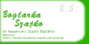 boglarka szajko business card