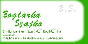 boglarka szajko business card